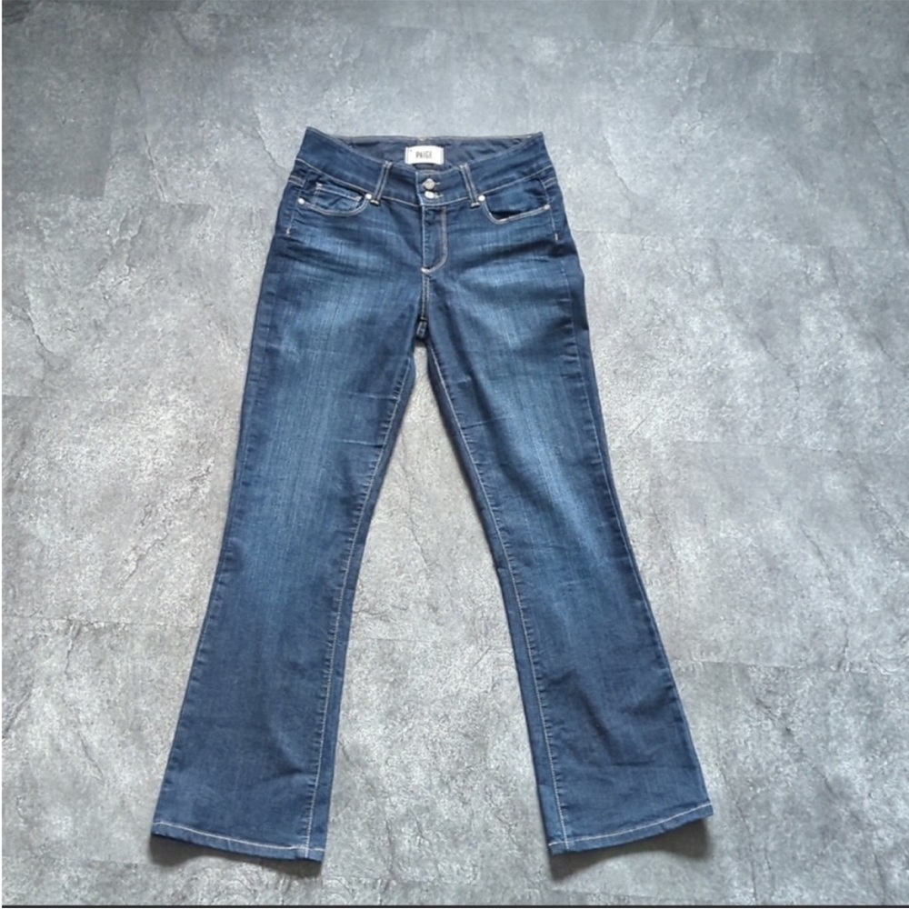 Paige Denim Hidden Hills dark wash boot cut jeans